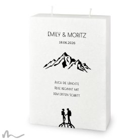 Hochzeitskerze Docht Bergleidenschaft 17 x 25 cm