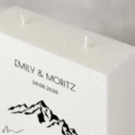 Hochzeitskerze Docht Bergleidenschaft 17 x 25 cm