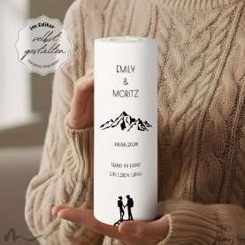 Hochzeitskerze Bergleidenschaft Ø9 x 25 cm