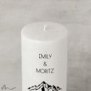 Hochzeitskerze Docht Bergleidenschaft Ø9 x 25 cm