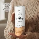 Hochzeitskerze Holzelement Bergleidenschaft Ø9 x 25 cm