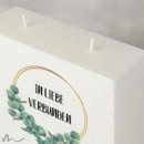 Hochzeitskerze Docht Eukalyptus 17 x 25 cm