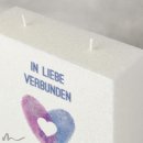 Hochzeitskerze Docht Fingerabdruck Herz 17 x 25 cm