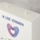 Hochzeitskerze Docht Fingerabdruck Herz 20 x 20 cm