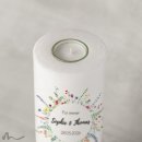 Hochzeitskerze Wiesenblumen Ø9 x 25 cm