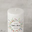 Hochzeitskerze Docht Wiesenblumen Ø9 x 25 cm