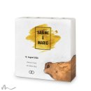 Hochzeitskerze Holzelement Goldene Zeiten 20 x 20 cm