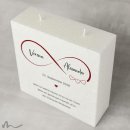 Hochzeitskerze Docht Infinity Heart 20 x 20 cm