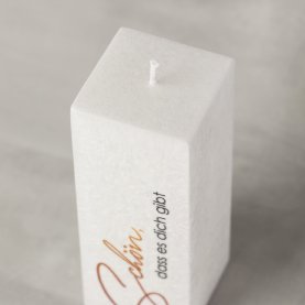 Freundschaftskerze Docht Einfach Schön 6 x 6 x 15 cm