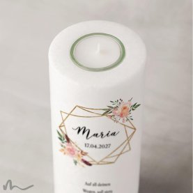 Konfirmationskerze Glamourös Ø8 x 20 cm