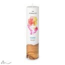 Konfirmationskerze Holzelement Docht Abendrot Ø6 x 25 cm