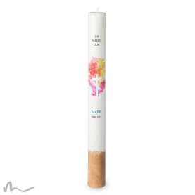 Taufkerze Holzelement Docht Abendrot Ø4 x 40 cm