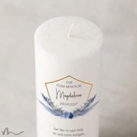 Konfirmationskerze Docht Boho Chic Ø8 x 20 cm