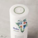 Konfirmationskerze Florales Kreuz Blau Ø8 x 20 cm