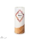Kommunionkerze Holzelement Herbstlich Ø8 x 20 cm