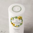 Konfirmationskerze Sonnenblumen Ø8 x 20 cm