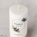 Taufkerze Holzelement Docht Zeitlos Elegant Ø8 x 20 cm
