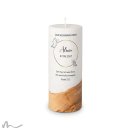 Konfirmationskerze Holzelement Docht Schmetterling Ø8 x 20 cm