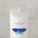 Konfirmationskerze Holzelement Docht Stille Stunde Ø6 x 25 cm