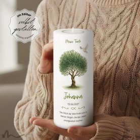 Taufkerze Lebensbaum Ø8 x 20 cm