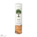 Taufkerze Holzelement Docht Lebensbaum Ø6 x 25 cm
