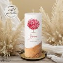 Taufkerze Holzelement Docht Herzbaum Ø8 x 20 cm