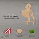Cake Topper Sprung mit Hund Holz