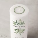 Hochzeitskerze Greenery Ø8 x 20 cm