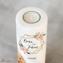 Hochzeitskerze Holzelement Glamourös Ø8 x 20 cm