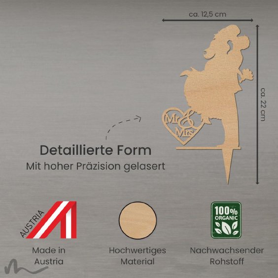 Cake Topper Sprung Holz