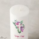 Hochzeitskerze Docht Florales Kreuz Ø8 x 20 cm