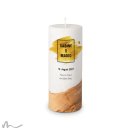 Hochzeitskerze Holzelement Docht Goldene Zeiten Ø8 x 20 cm