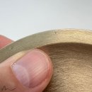 Kerzenteller Messing gebürstet mit Dorn gold Ø 10 cm zweite Wahl