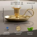 Kerzenleuchter Messing gebürstet gold Ø 10.5 cm