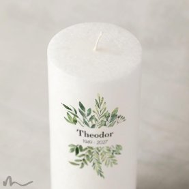 Trauerkerze Docht Greenery Ø8 x 20 cm