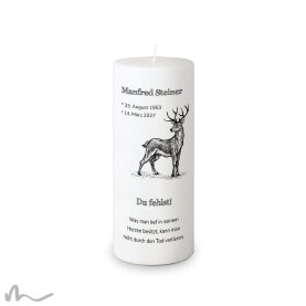 Trauerkerze Docht Platzhirsch Ø8 x 20 cm