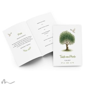 Kirchenheft Taufe Lebensbaum 15 x 21 cm