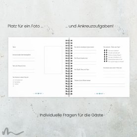 Gästebuch Taufe Regenbogen Blautöne