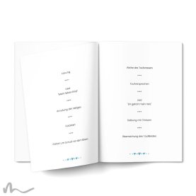 Kirchenheft Taufe Regenbogen Blautöne 15 x 21 cm