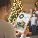 Geldgeschenk Poster Frohe Weihnachten Geschenk Blau