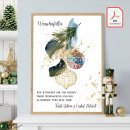 Geldgeschenk Poster Frohe Weihnachten Abstrakt Kugel