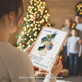 Geldgeschenk Poster Frohe Weihnachten Abstrakt Kugel