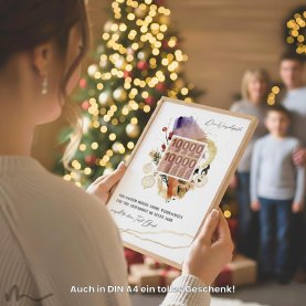 Geldgeschenk Poster Frohe Weihnachten Abstrakt Rahmen