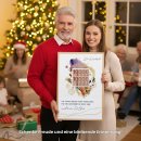 Geldgeschenk Poster Frohe Weihnachten Abstrakt Rahmen