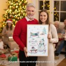 Geldgeschenk Poster Frohe Weihnachten Schneemann Fahne