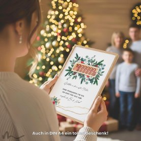 Geldgeschenk Poster Frohe Weihnachten Erste Million