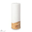 Kerze Holzelement Docht Blanko Ø9 x 25 cm