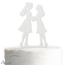 Cake Topper Mrs und Mrs Satiniert