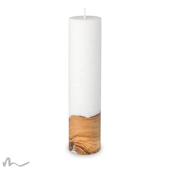 Kerze Holzelement Docht Blanko Ø6 x 25 cm