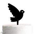 Cake Topper Taube Schwarz